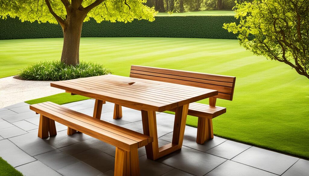 tuinbank en tafel set